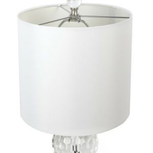 Set of 2 Clear Crystal Chrome Table Lamps 1