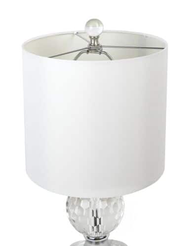 Set of 2 Clear Crystal Chrome Table Lamps 1