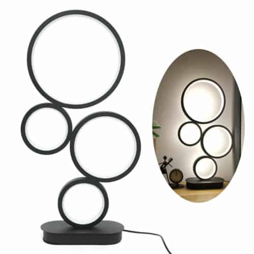 4-Circle Dimmable Halo LED Table Lamp 4