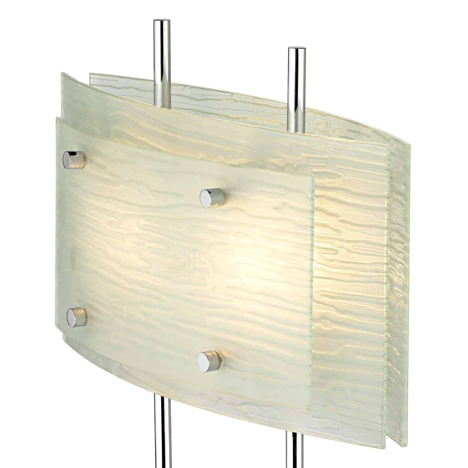 Possini Charles Street Chrome Table Lamp w/ Satin Nickel Glass Shade 4