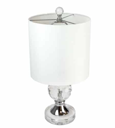 Set of 2 Clear Crystal Chrome Table Lamps 2