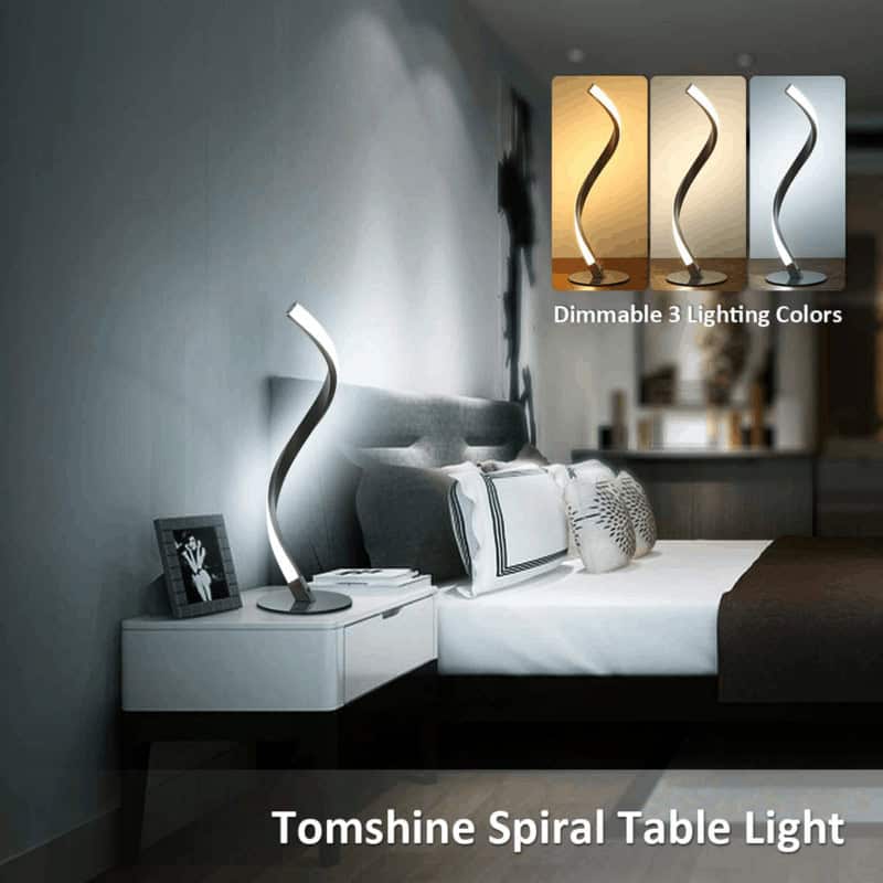 Spiraled Steel Dimmable LED Table Lamp 2