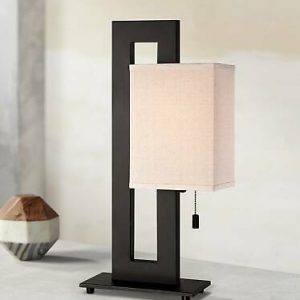 Rectangular Bronze Floating Table Lamp