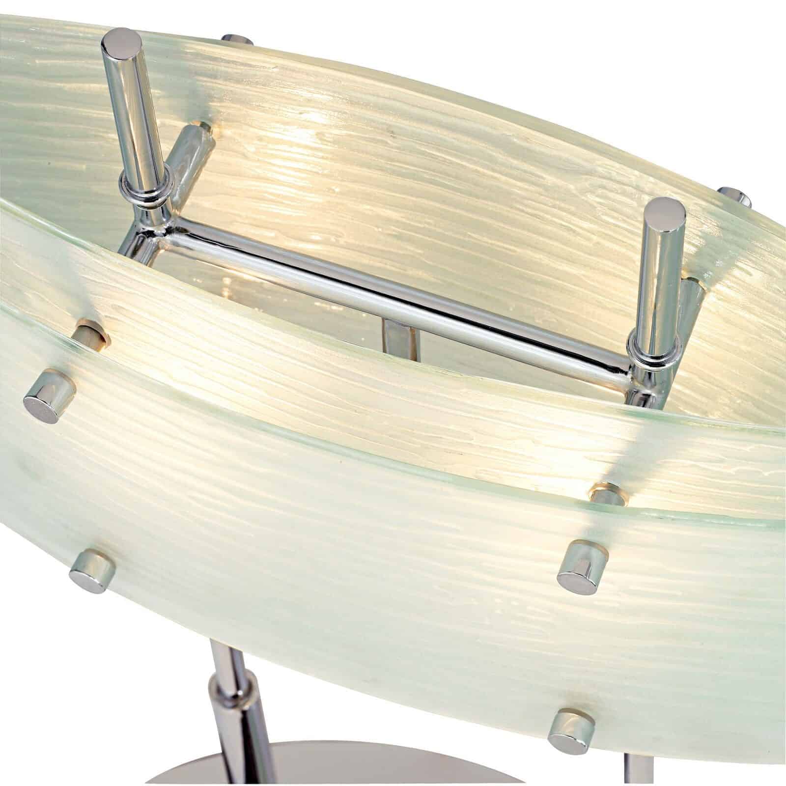 Possini Charles Street Chrome Table Lamp w/ Satin Nickel Glass Shade 5