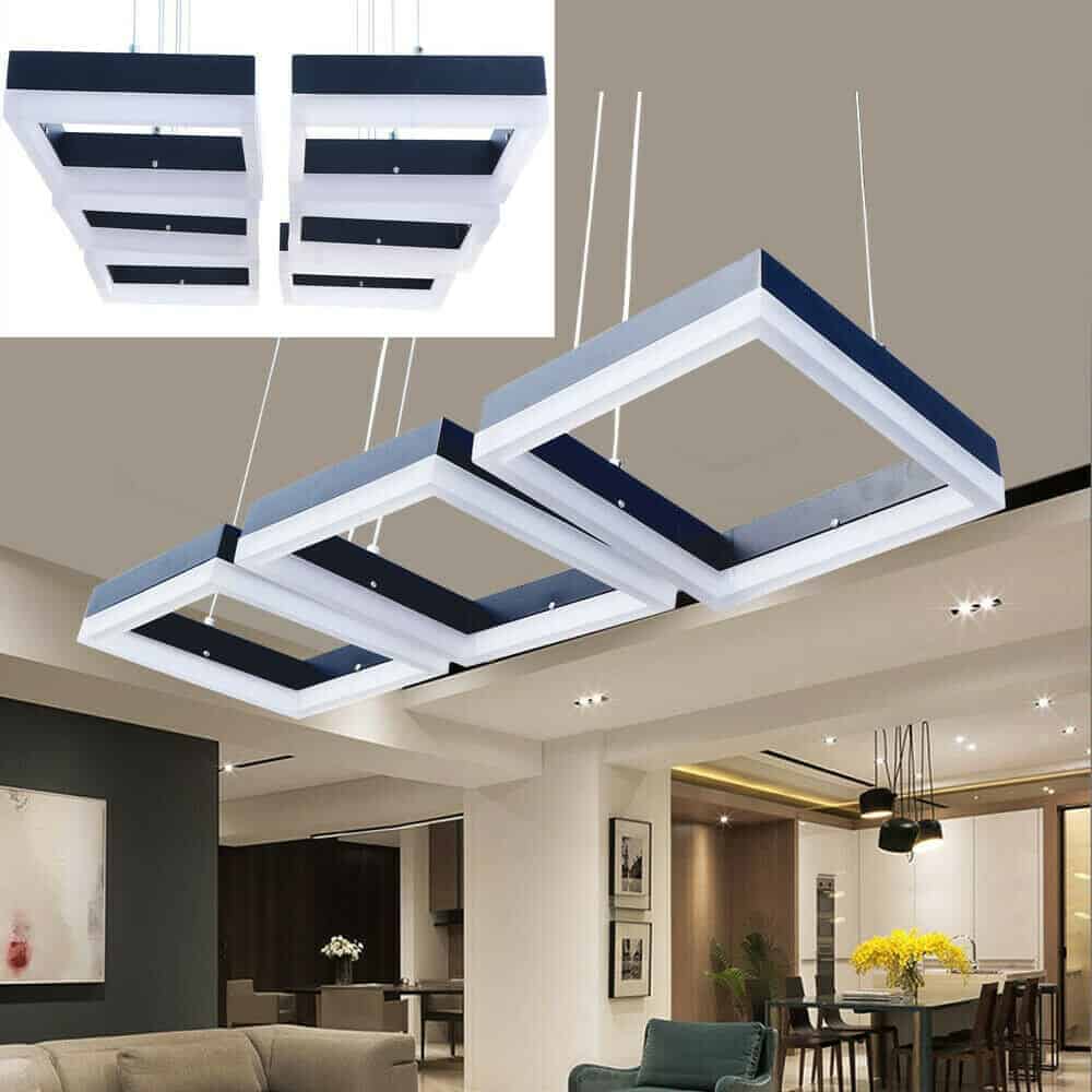 3-Square or 6-Square Pendant Chandelier