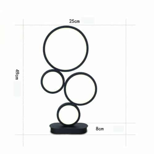 4-Circle Dimmable Halo LED Table Lamp 9