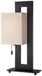 Rectangular Bronze Floating Table Lamp 7