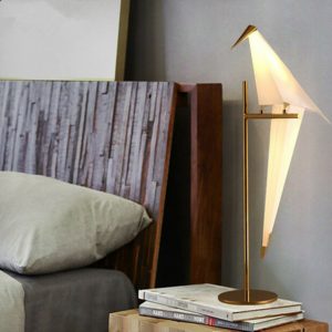 Iron Swing Origami Bird LED Table Lamp