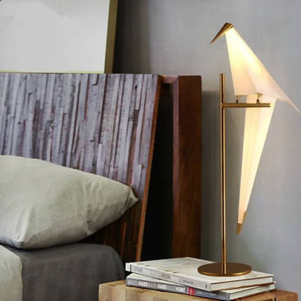 Iron Swing Origami Bird LED Table Lamp