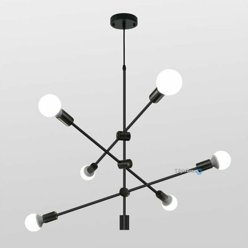 6 Light Midcentury Modern Sputnik Ceiling Light Pendant 12