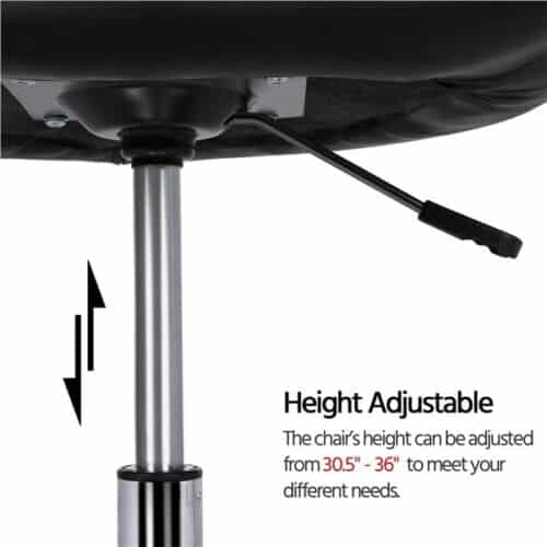 Adjustable Round Back Swivel Chair w/ Chrome Base 7