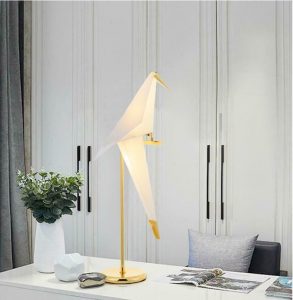 Iron Swing Origami Bird LED Table Lamp 8