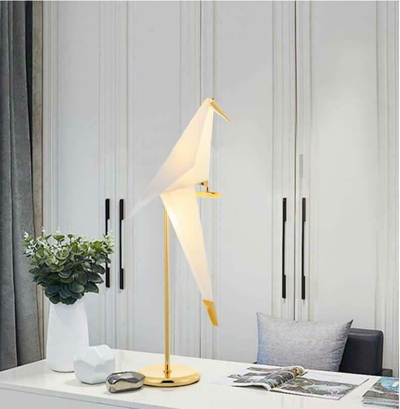 Iron Swing Origami Bird LED Table Lamp 8