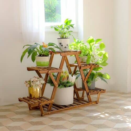 Triangular 6-Tiered Indoor Plant Rack 4