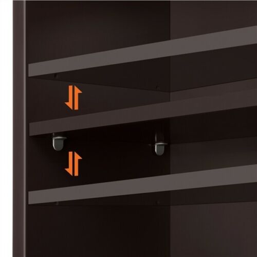 Dark Brown 3-Tier Wall Mounted Bathroom or Kitchen Cabinet 4