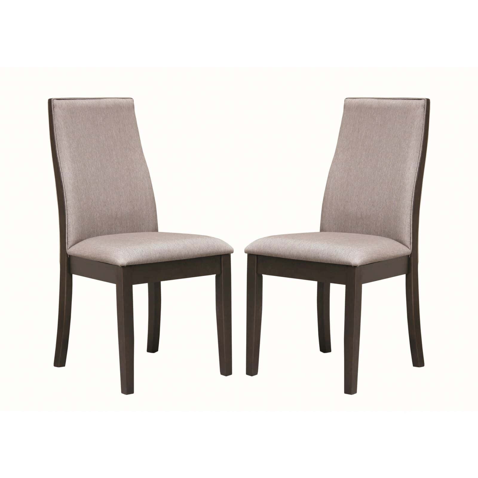 Set of 2 Mid-Century Modern Wood and Fabric Accent Dining Chairs 3