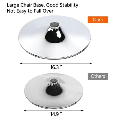 Set of 4 Extra Cushioned PU Leather Swivel Bar Stools 5