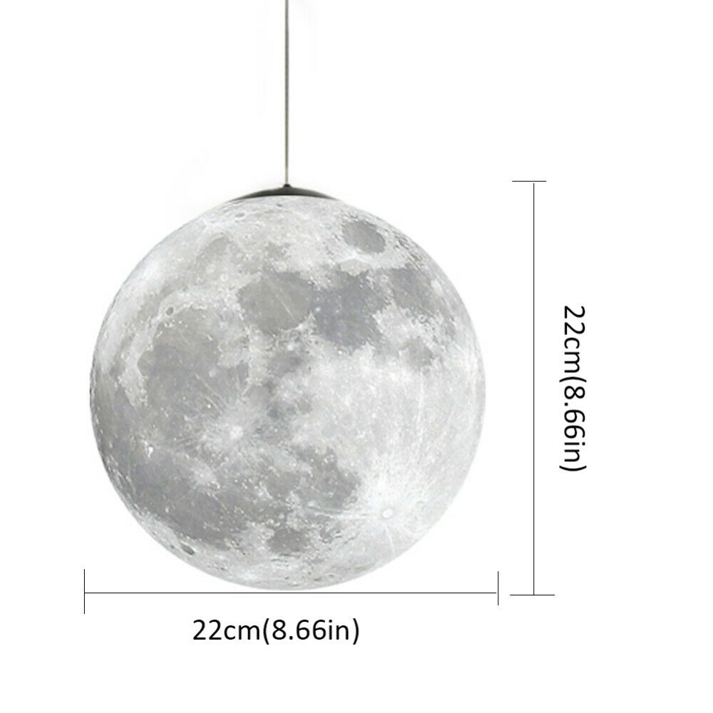 3D Printed Moon Pendant Ceiling Lamp 4