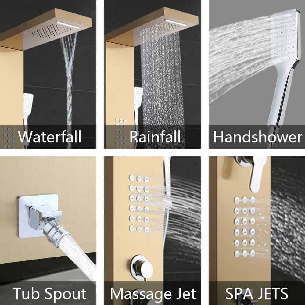 47" Panel Tower Shower Fixture 7