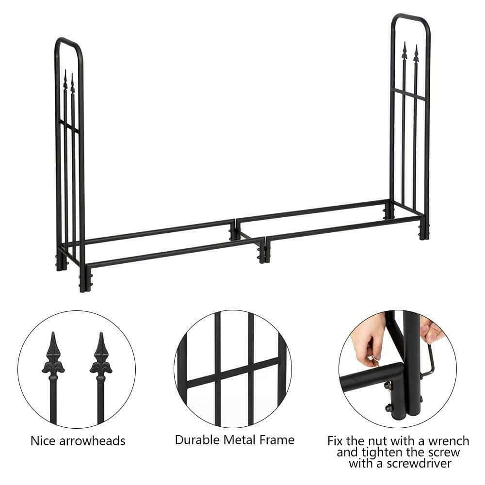 6-ft Steel Firewood Log Storage Rack 3