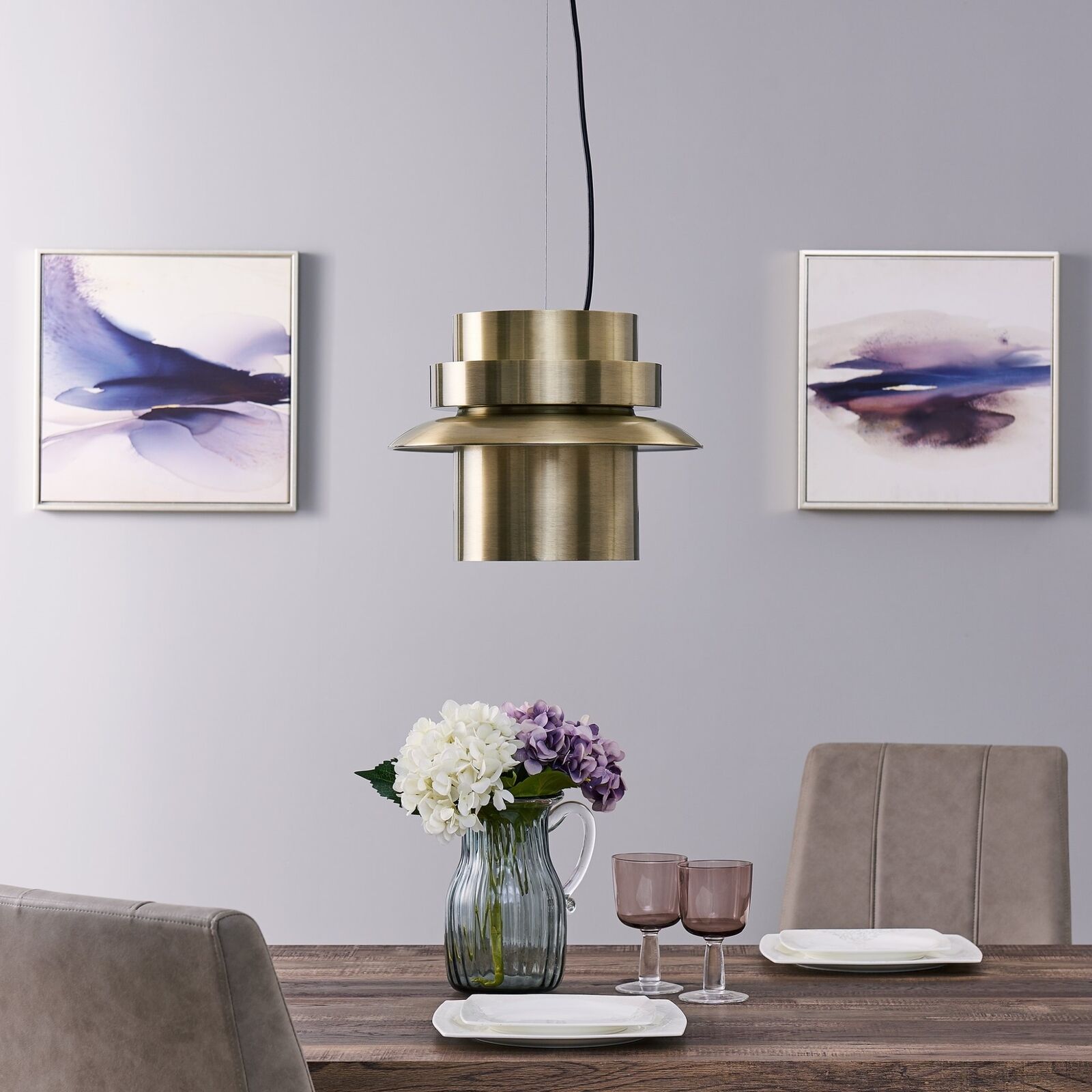 Alistair Metal Art Deco Pendant Ceiling Light 3
