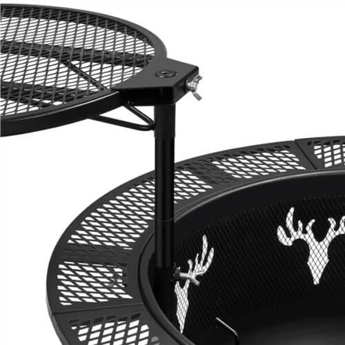 32" Outdoor Wood Fire Pit w/ 18.5in Cooking Grill 7