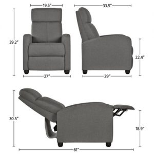Living Room Fabric Sofa Recliner 1