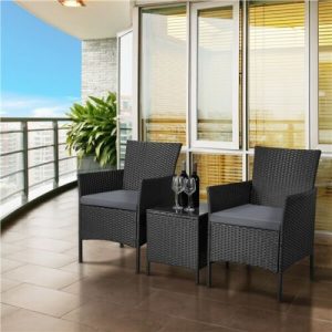 3-Piece PE Rattan Wicker Patio Furniture Set