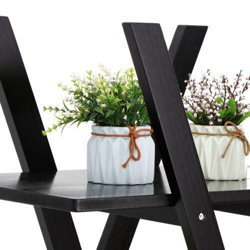 A-Frame 4-Tier Black Ladder Shelf 6