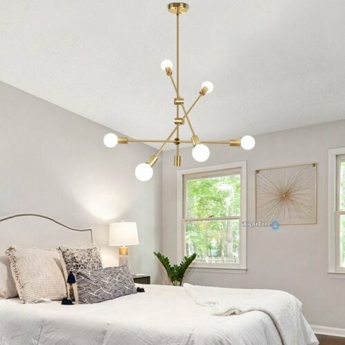 6 Light Midcentury Modern Sputnik Ceiling Light Pendant 9