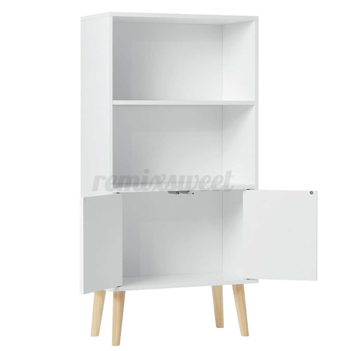 White Wood Storage Shelf Cabinet 11