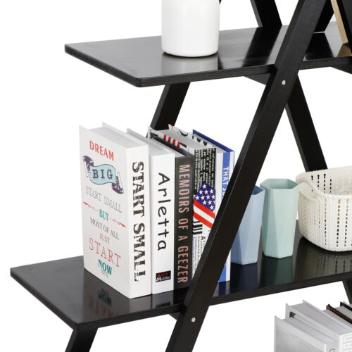A-Frame 4-Tier Black Ladder Shelf 9