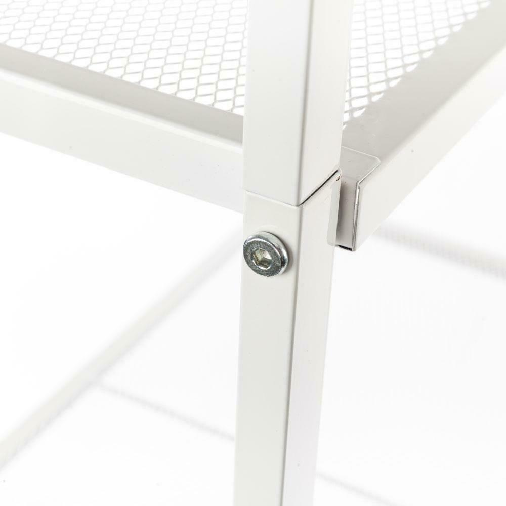 4-Tier White Storage Ladder Leaning-Bookshelf 8
