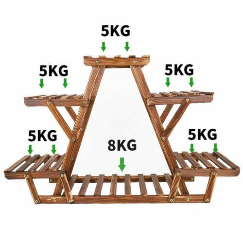 Triangular 6-Tiered Indoor Plant Rack 10