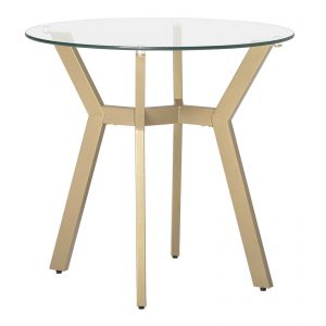 Studio Designs Midcentury Modern 24" Round Glass Side Table 1