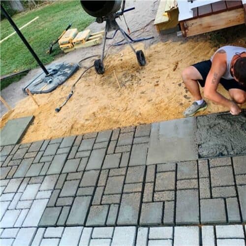 Set of 3 - Modern Style Outdoor Concrete Mold Path Maker 8
