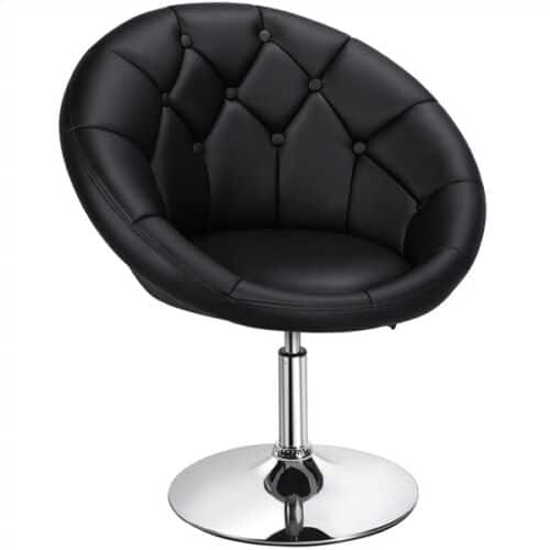 Adjustable Round Back Swivel Chair w/ Chrome Base 1