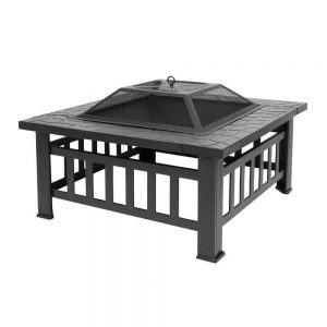 32" Outdoor Black Metal Dome Brazier Firepit 1