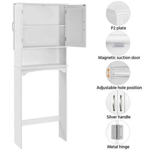 White "Over The Toilet" Bathroom Rack 6