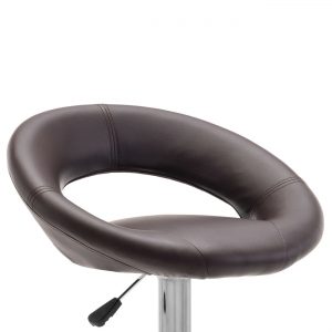 Set of 2 - Hydraulic Faux Leather Bar Stools 1