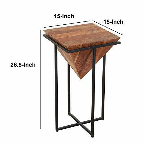 Tup The Urban Port 26" Pyramid Wood Side Table 2