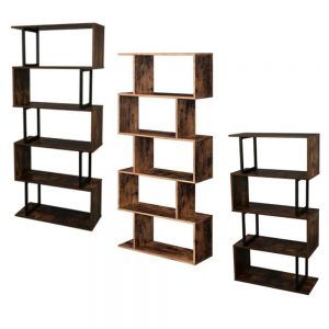 Z-Frame Wood Bookshelf Storage Shelf