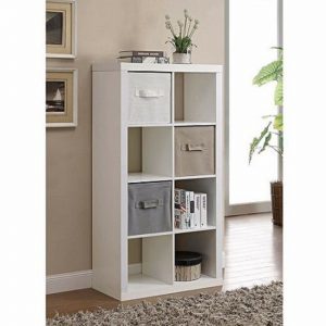 8-Cubby White Storage Organizer Bookshelf 1