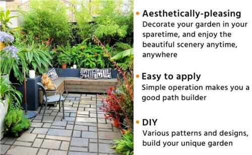 Set of 3 - Modern Style Outdoor Concrete Mold Path Maker 7