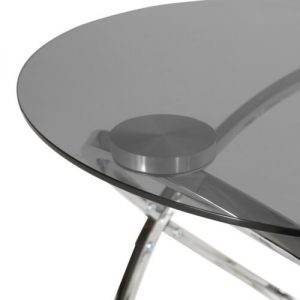 Hearney Modern Glass & Iron Round Side Table 2