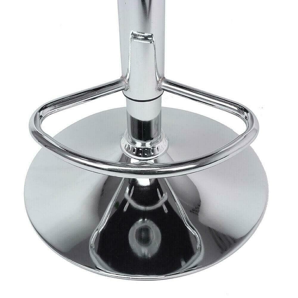 Set of 2 Chrome Plated Coffee Modern Adjustable Swivel Bar Stools 5