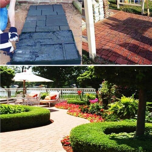 Set of 3 - Modern Style Outdoor Concrete Mold Path Maker 5