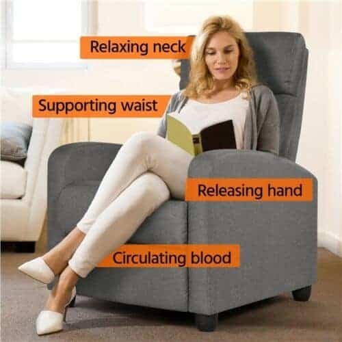 Living Room Fabric Sofa Recliner 3