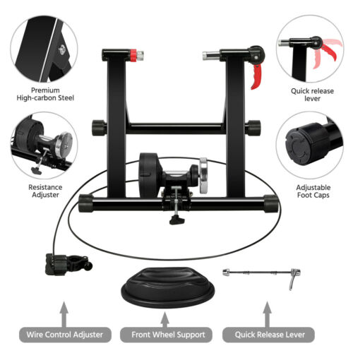 Indoor Magnetic Stationary Bike Trainer w/ 6 speeds 1