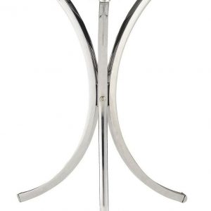 Chrome Minimalist Glass Side Table 1